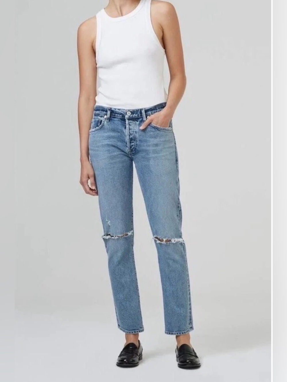 Citizens of Humanity Emerson Premium Vintage Distressed Boyfriend Jeans Size 26